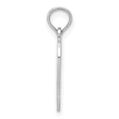14K White Gold 50 in Heart Cut-out Pendant