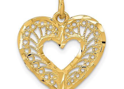 14K gold heart pendant