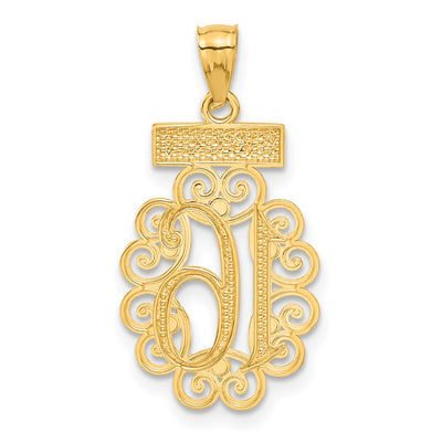 14K w/Rhodium Filigree SWEET 16 Pendant