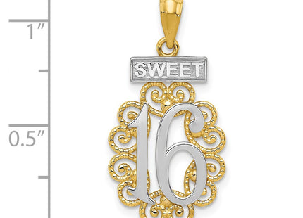 14k Yellow & Rhodium Pendants Style C2960 - Classique Jewelry Inc.