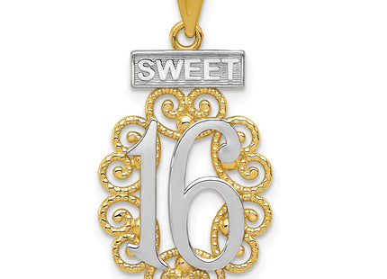 14k Yellow & Rhodium Pendants Style C2960 - Classique Jewelry Inc.