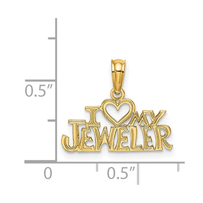 14K I HEART MY JEWELER Charm