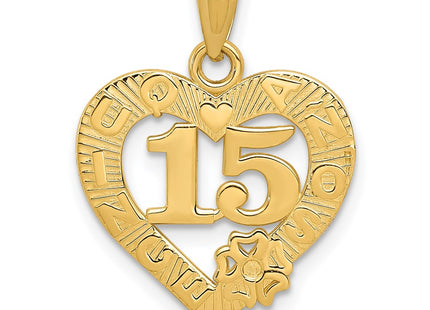 14k Yellow Gold Pendants Style C2971 - Classique Jewelry Inc.