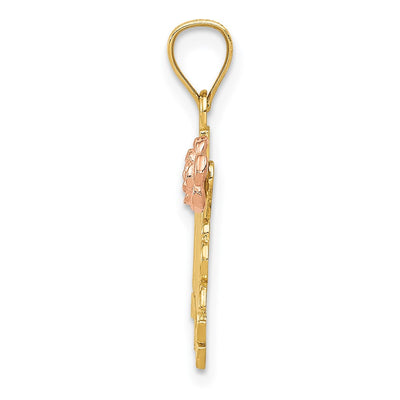 14K Yellow and Rose Gold #1 MADRE Pendant