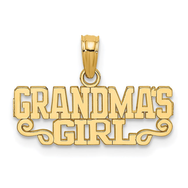 14k Grandma'S Girl Charm, 11.25 x 19.63mm