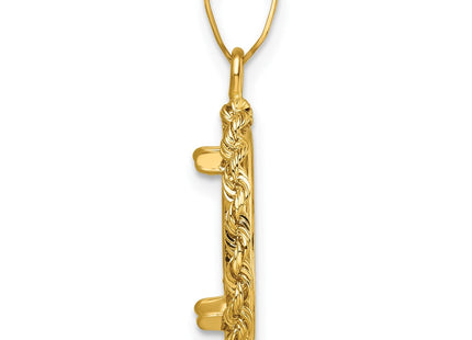 14K gold pendant, alternate view
