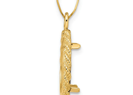 14K gold pendant, alternate view