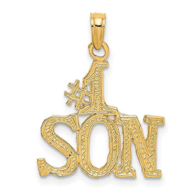 14k #1 Son Charm, 20.4 x 17.6mm