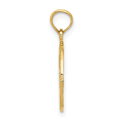 14K Claddagh Charm, 17 x 18mm