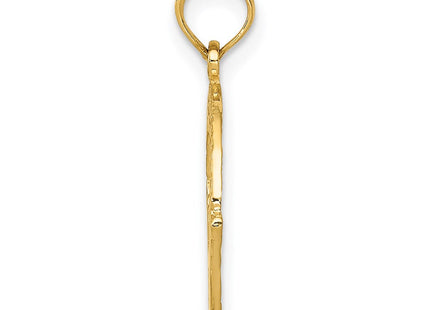14K gold claddagh charm, alternate view