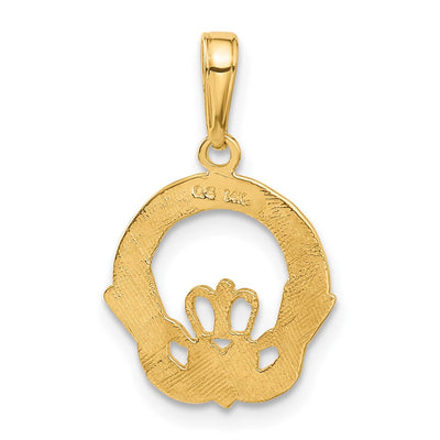 14K Claddagh Charm, 22 x 14mm