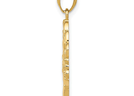 14k Yellow & Rhodium Pendants Style C3036 - Classique Jewelry Inc.