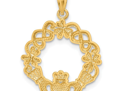 14k Yellow & Rhodium Pendants Style C3036 - Classique Jewelry Inc.