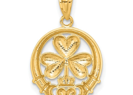 14k Yellow & Rhodium Pendants Style C3038 - Classique Jewelry Inc.