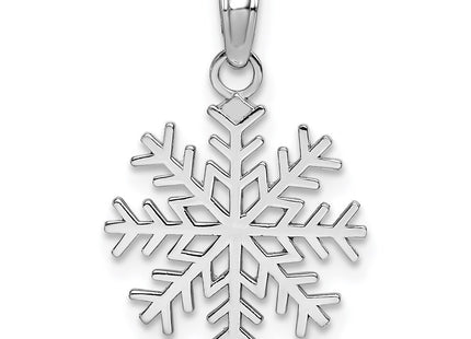 14K white gold snowflake pendant