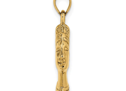 14K gold snowflake pendant, alternate view