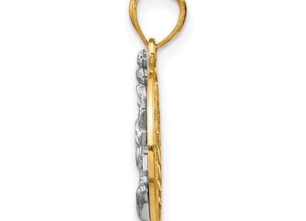 14k Two-tone Pendants Style C3079 - Classique Jewelry Inc.