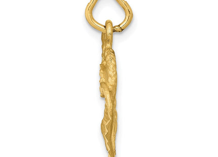 14K gold heart pendant, alternate view