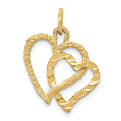 14K gold heart pendant