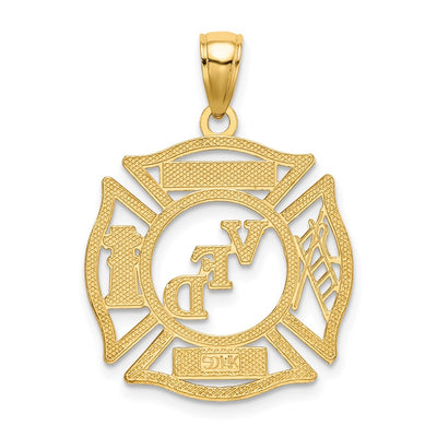 14K VFD Ladies AUX Shield Charm
