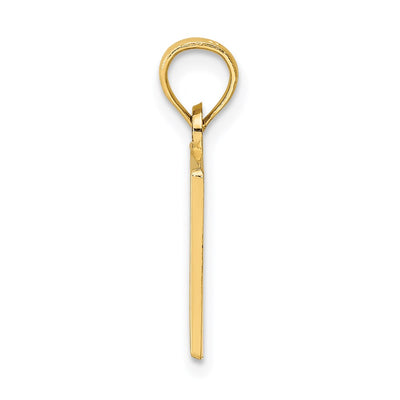 14K #1 Teacher Charm, 11.35 x 17.35mm