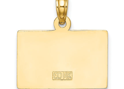 14K gold charm, another view