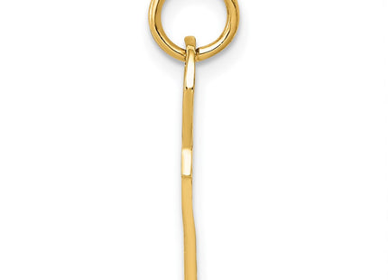 14K gold key charm, alternate view