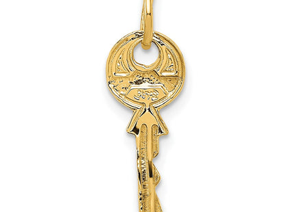 14K gold key charm