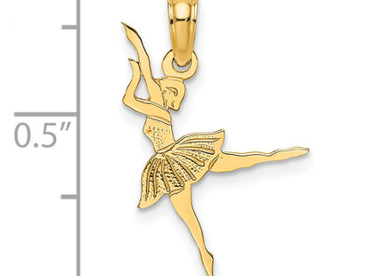 14k Ballerina Charm, 23.9 x 12.6mm