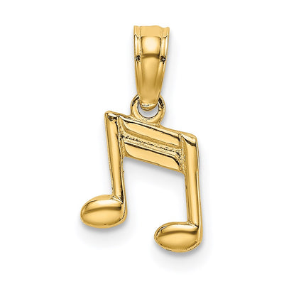 14K Double Notes Charm