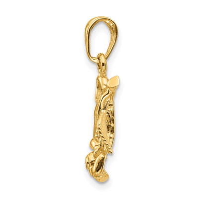 14K Rose Pendant