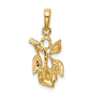 14K Rose Pendant