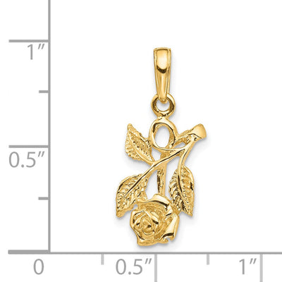 14K Rose Pendant