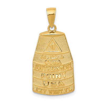 14K gold key pendant