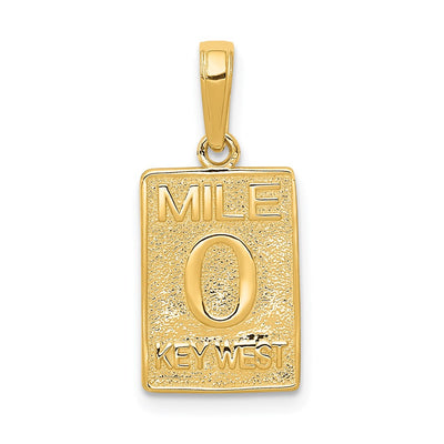 14K gold key pendant