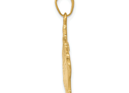 14k Cruise Ship Pendant, 27 x 21mm