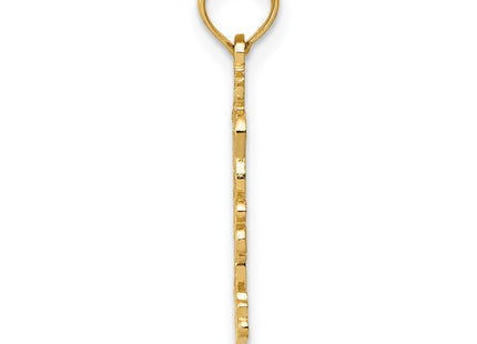 14K gold tree pendant, alternate view