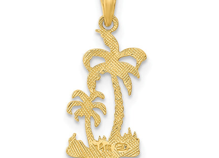 14K gold tree pendant, another view