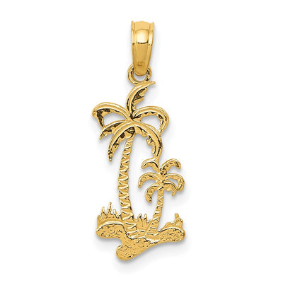 14K gold tree pendant
