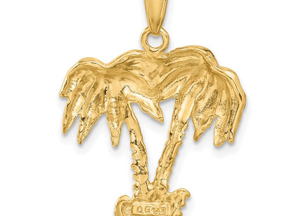 14k Double Palm Trees Pendant (Style C3333)
