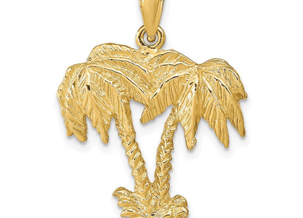 14k Double Palm Trees Pendant (Style C3333)