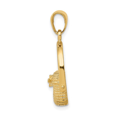 14K Large Nantucket Basket Pendant