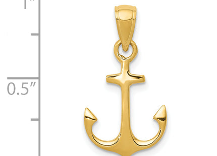 14k Anchor Pendant