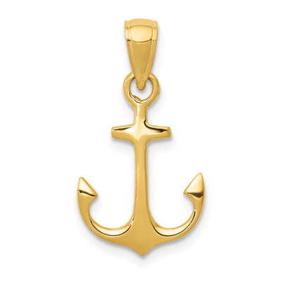 14K Anchor Pendant