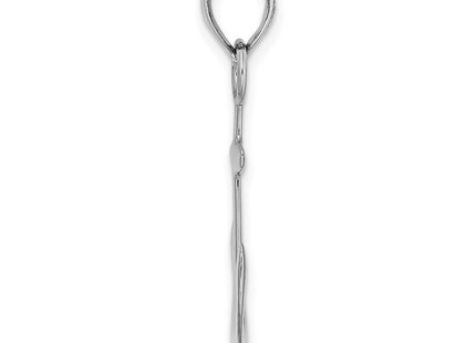 14K white gold anchor charm, alternate view