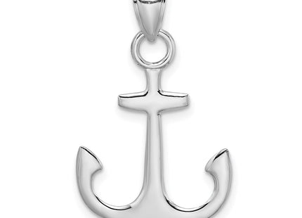 14K white gold anchor charm