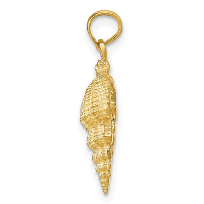 14K Conch Shell Pendant, 24 x 9mm