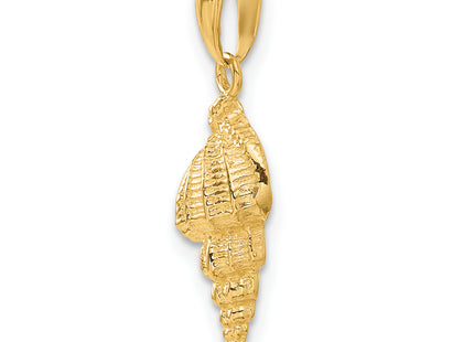 14k Conch Shell Pendant, 24 x 9mm