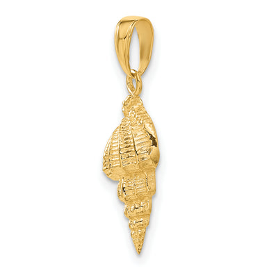 14K Conch Shell Pendant, 24 x 9mm
