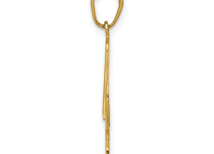14K gold pendant, alternate view